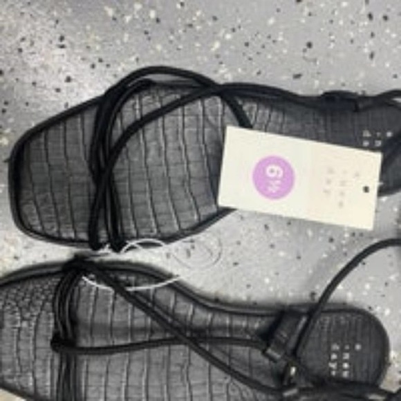 A New Day Talia Lace-Up Sandals Black 7.5 - Picture 4 of 5